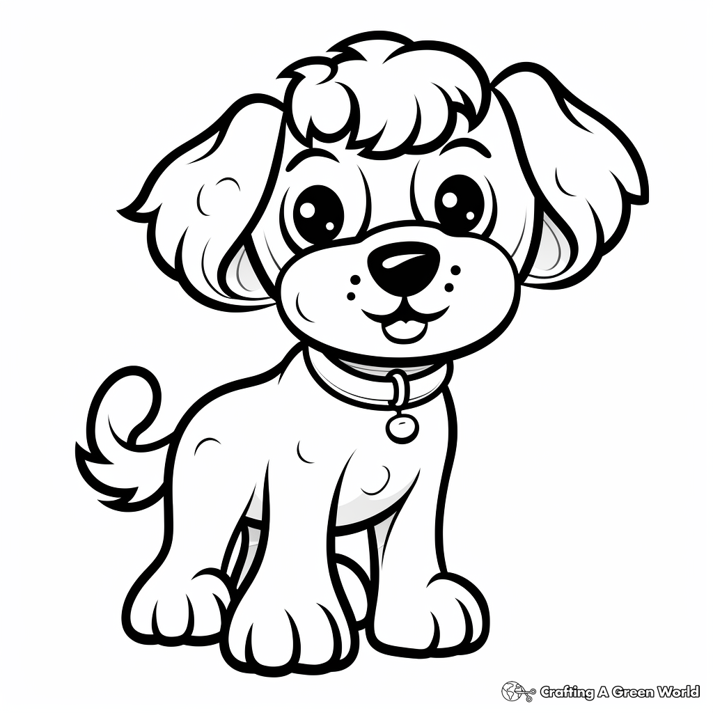 Poodle dog coloring pages