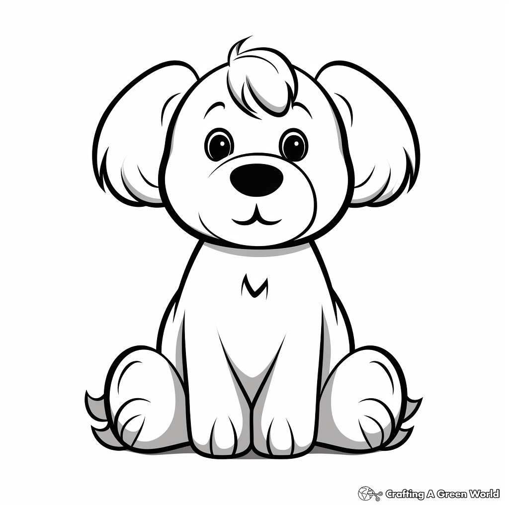 Poodle dog coloring pages