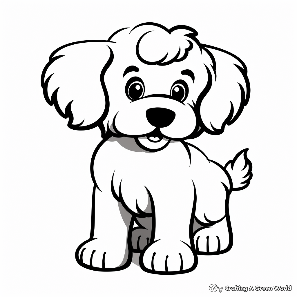 Poodle dog coloring pages