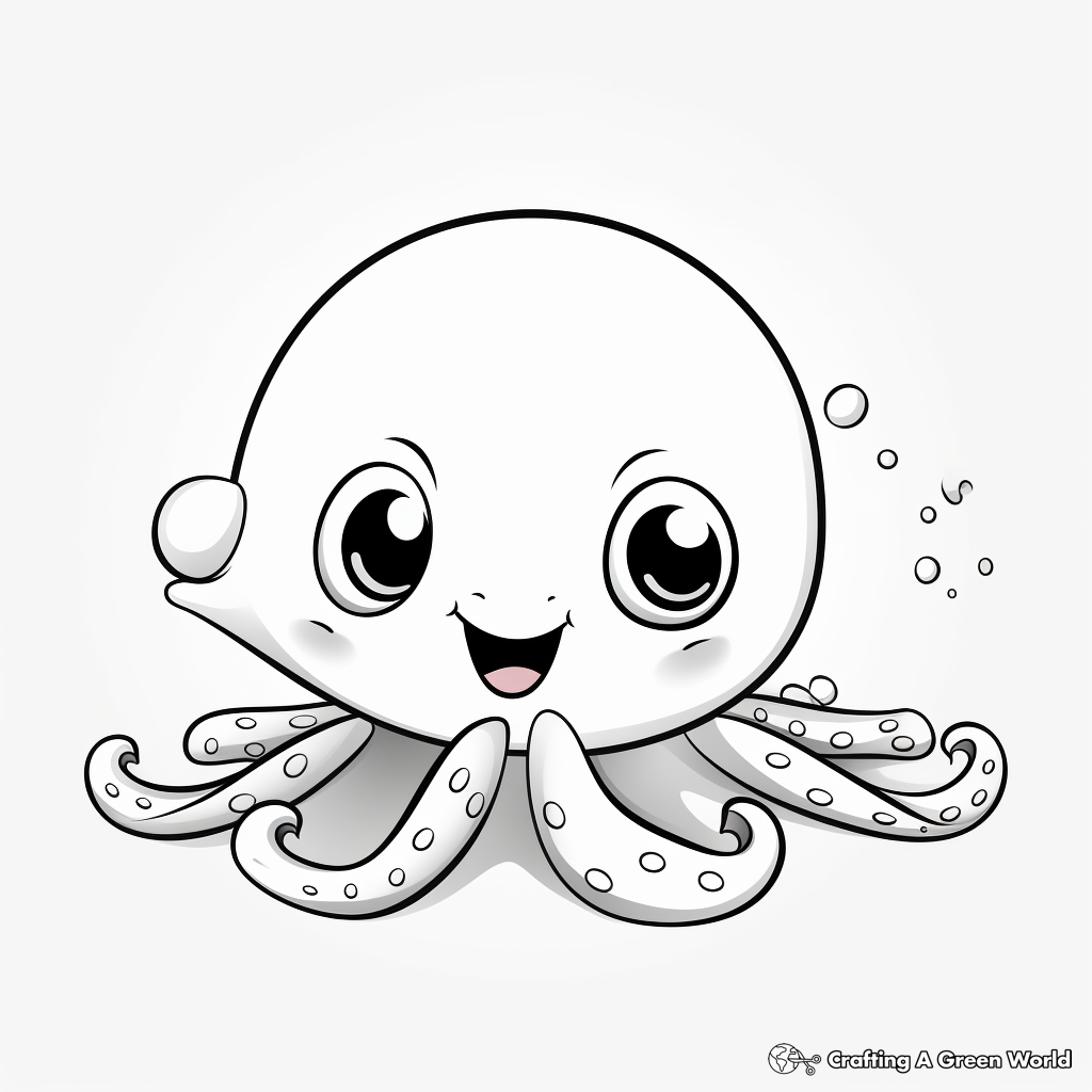 Baby octopus coloring pages