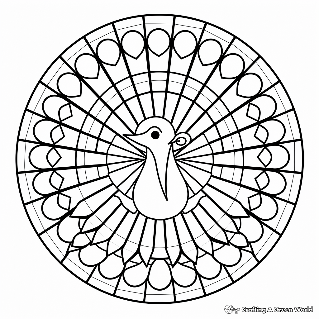 Turkey mandala coloring pages