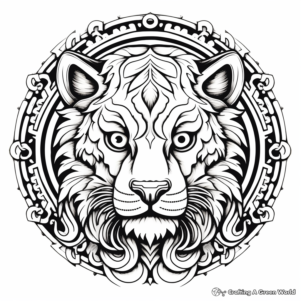 Tiger mandala coloring pages