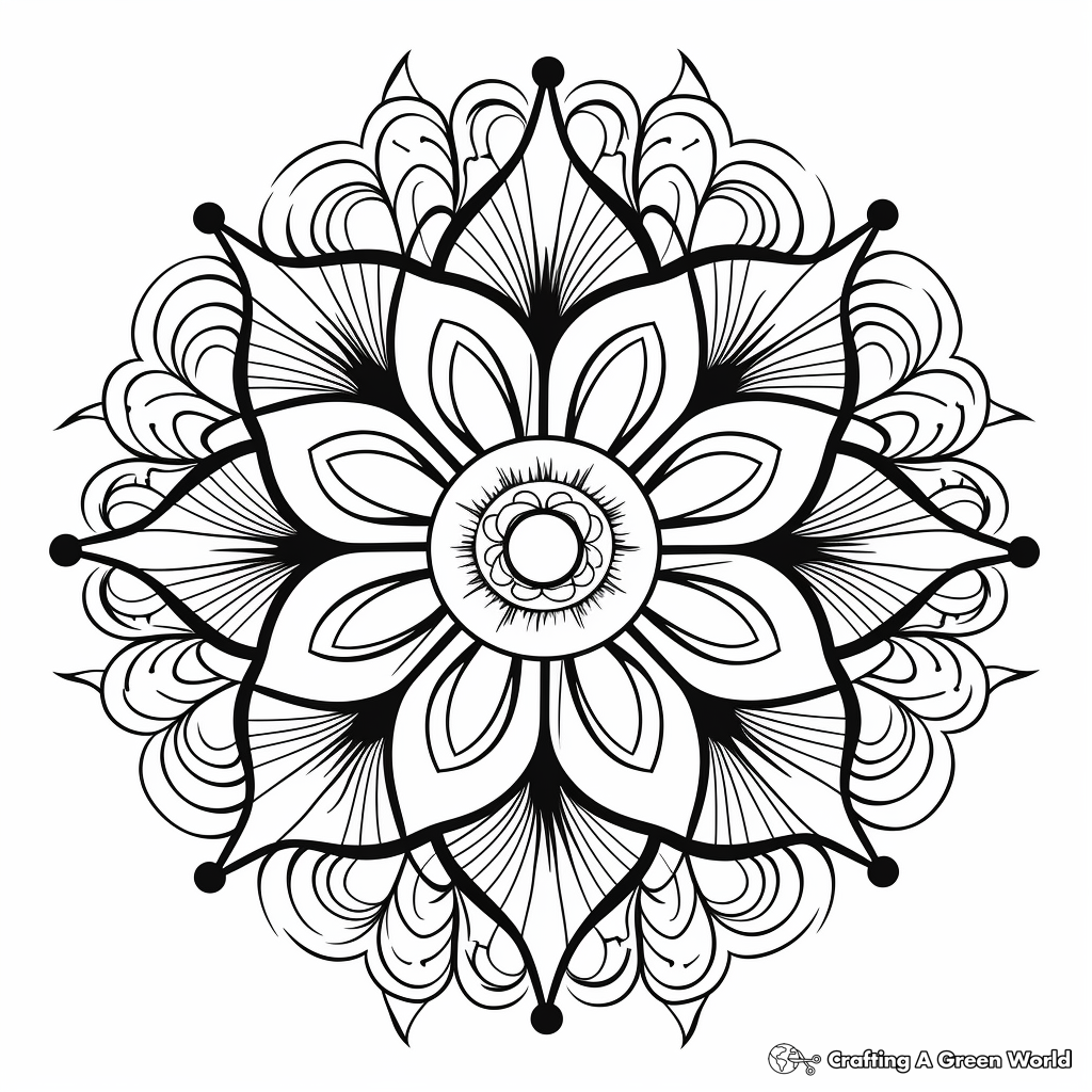 Girly mandala coloring pages