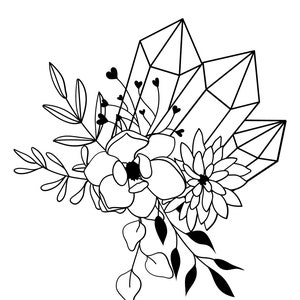 Crystal coloring page