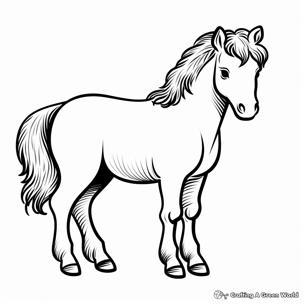 Shetland pony coloring pages