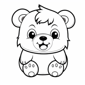 Bear for adults coloring pages