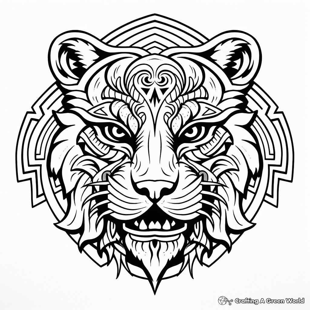 Tiger mandala coloring pages