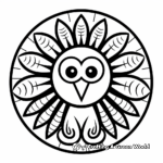 Turkey mandala coloring pages