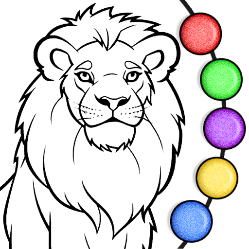 Animals coloring book glitter â apps on