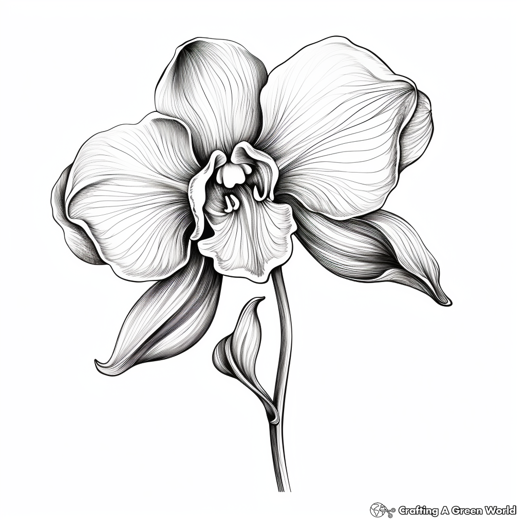 Realistic flower coloring pages