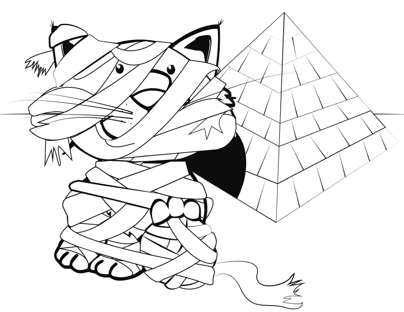 Free cat coloring page templates