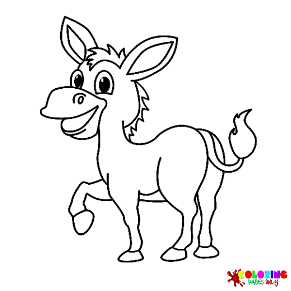 Donkey coloring pages