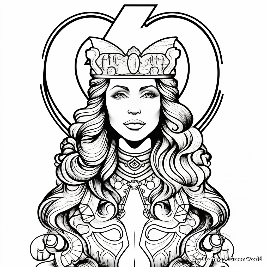 Q is for queen coloring pages