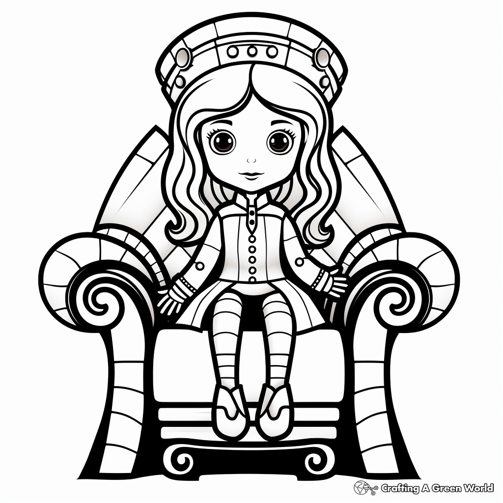 Q is for queen coloring pages