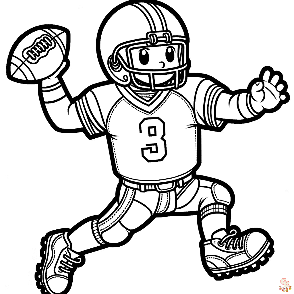 Printable american football coloring pages free