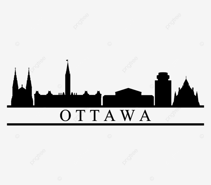 Downtown silhouette transparent background ottawa skyline black downtown contour image view design png image for free download