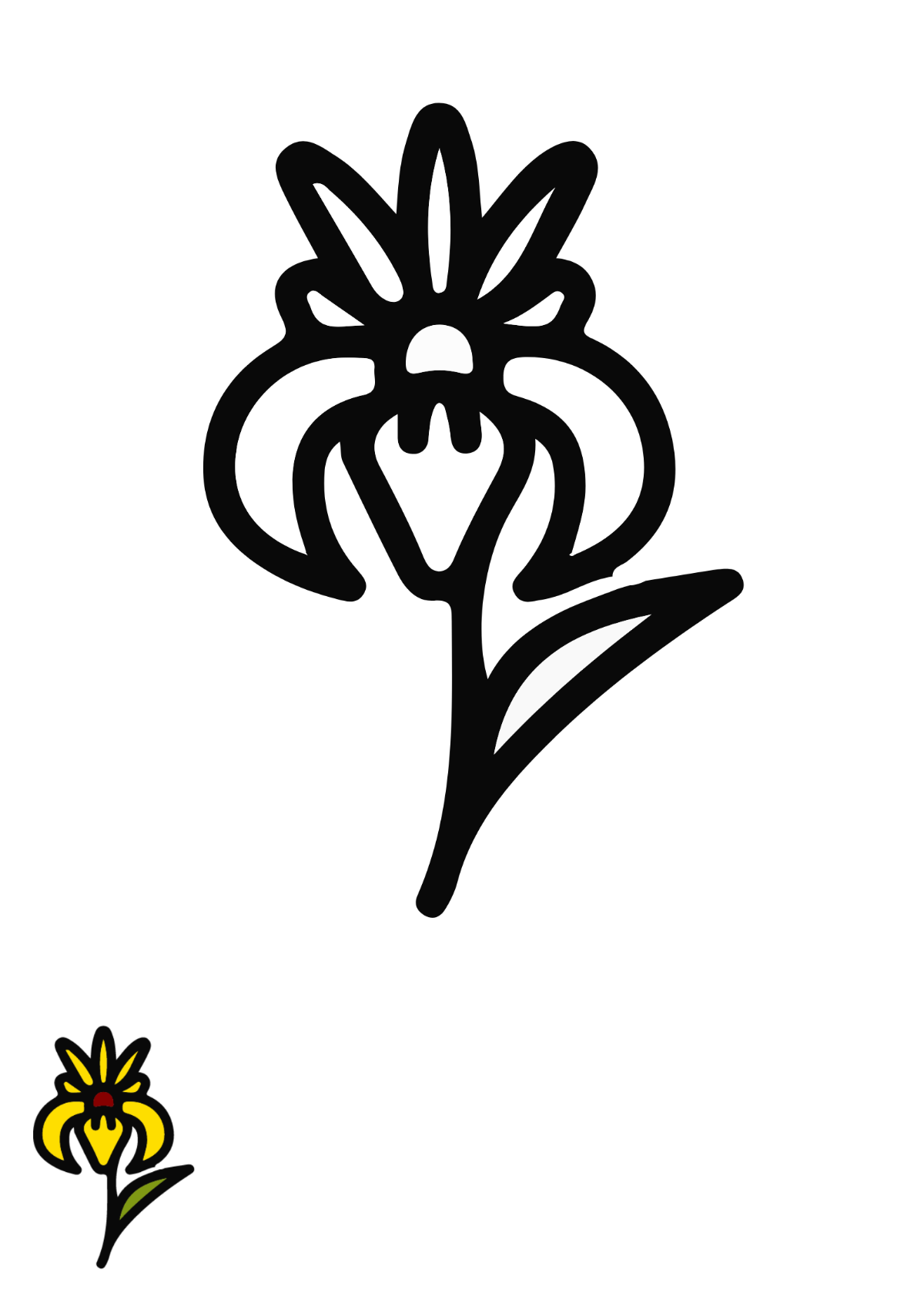 Free flower coloring page