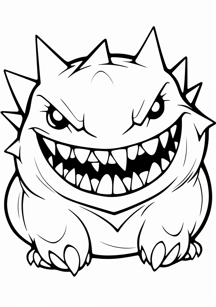 Beginners gengar coloring s