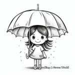 U is for umbrella coloring pages