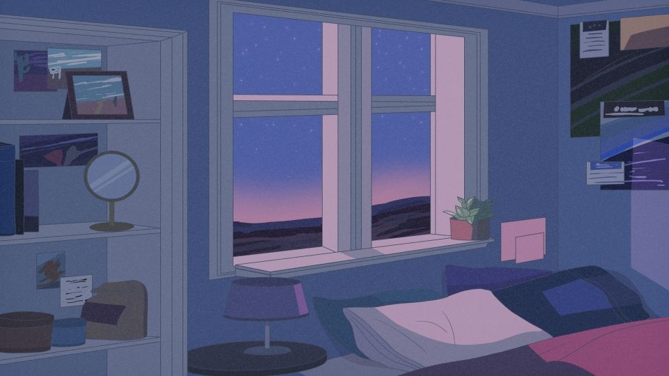 Bedroom night background design desktop wallpaper art anime backgrounds wallpapers background design