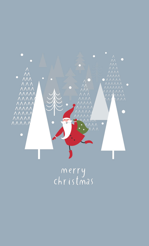 Christmas aesthetic wallpapers â santa blue grey