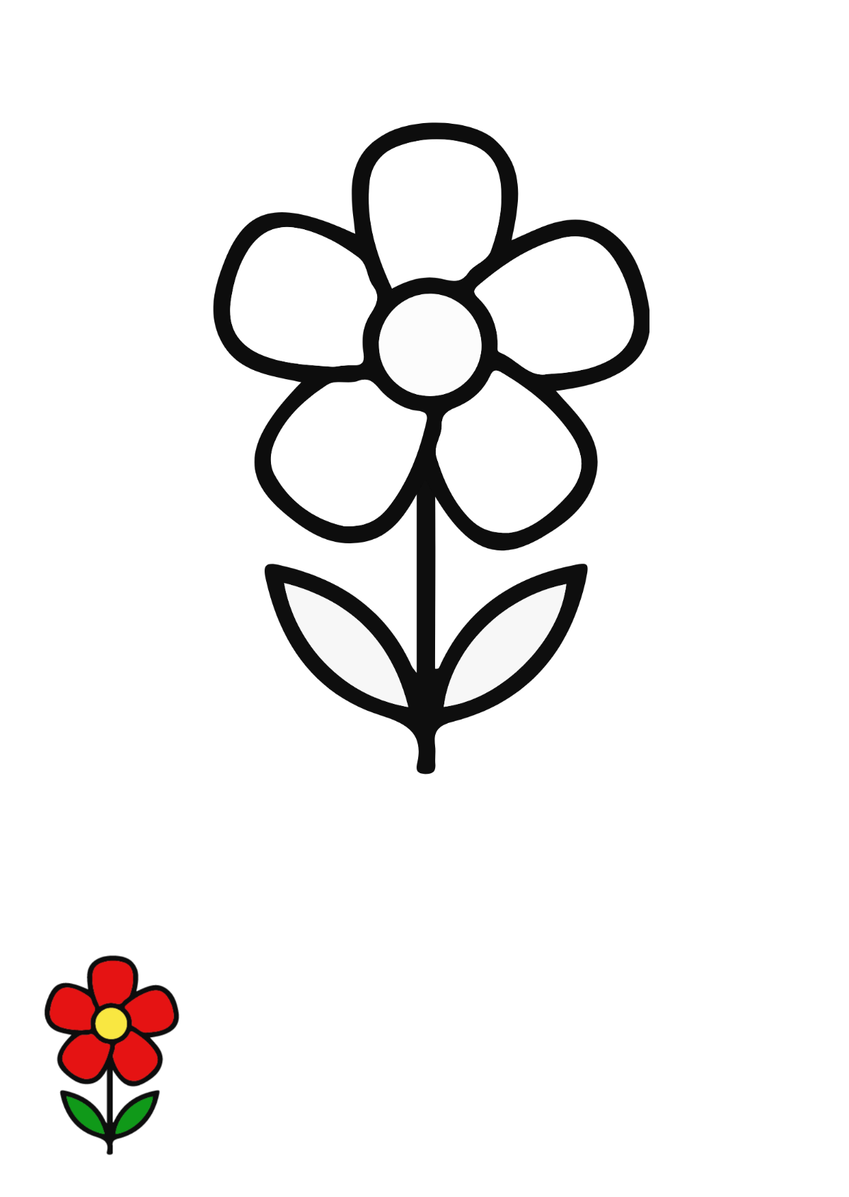 Free flower coloring page