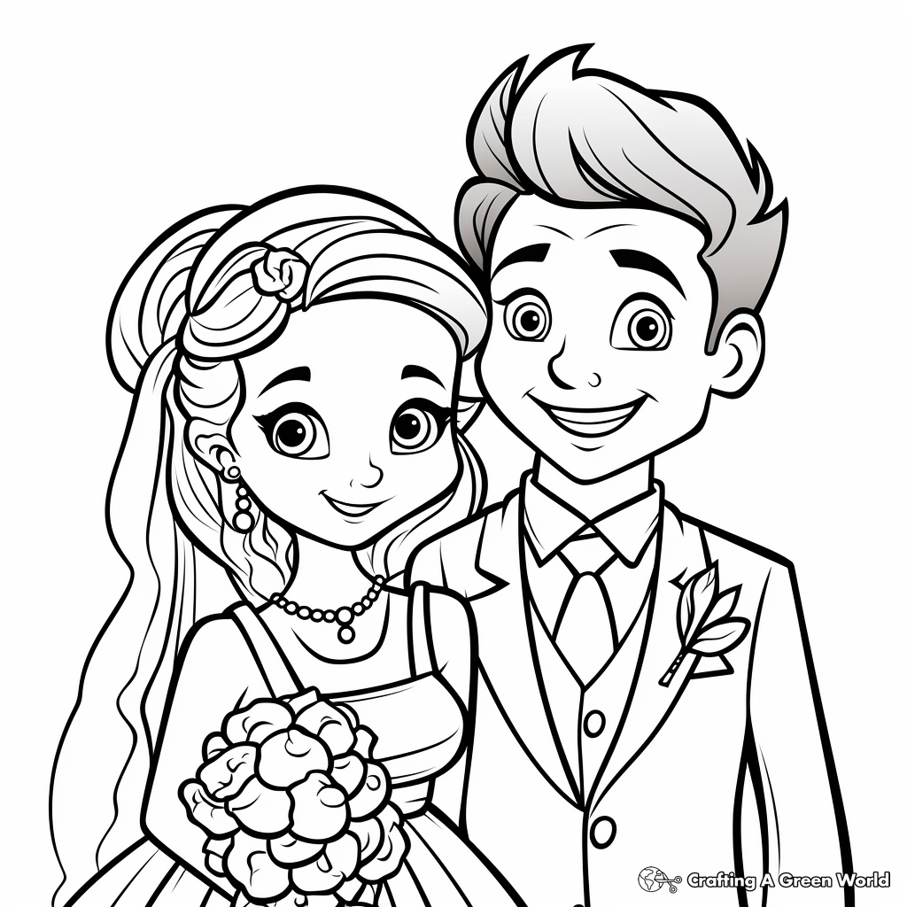 Engagement coloring pages