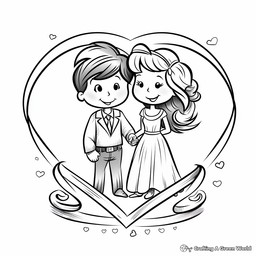 Engagement coloring pages