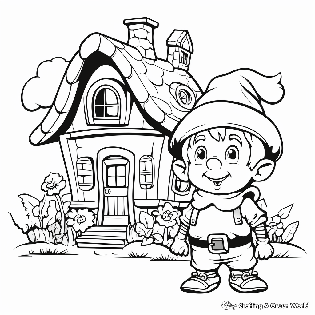 Spring gnome coloring pages