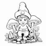 Spring gnome coloring pages