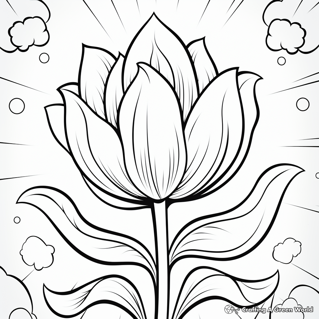 Tulip coloring pages