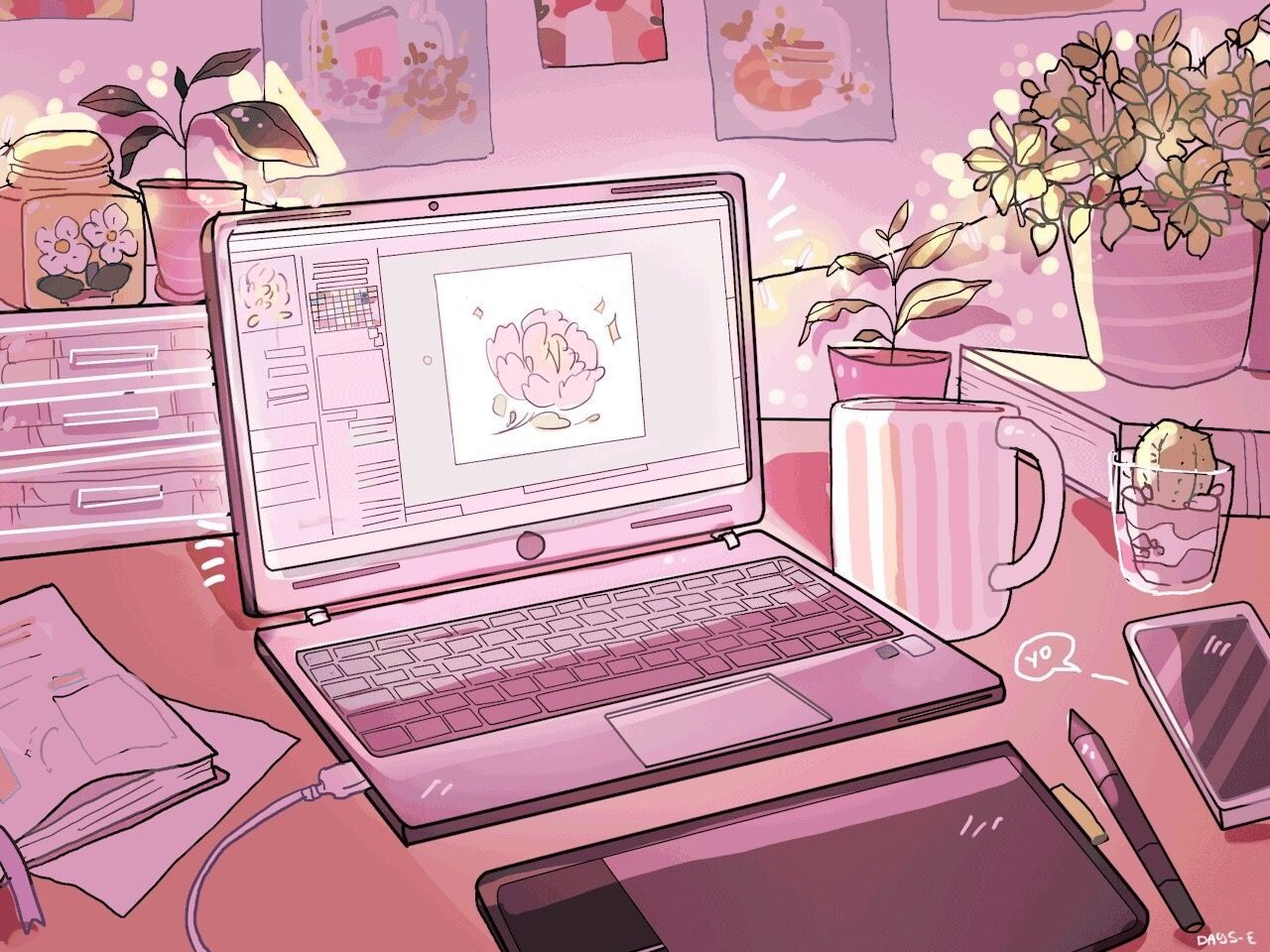 Download Free 100 + aesthetic girly laptop Wallpapers