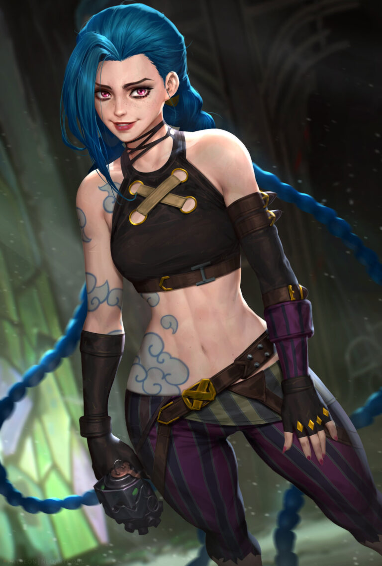 Wallpaper jinx league of legends arcane