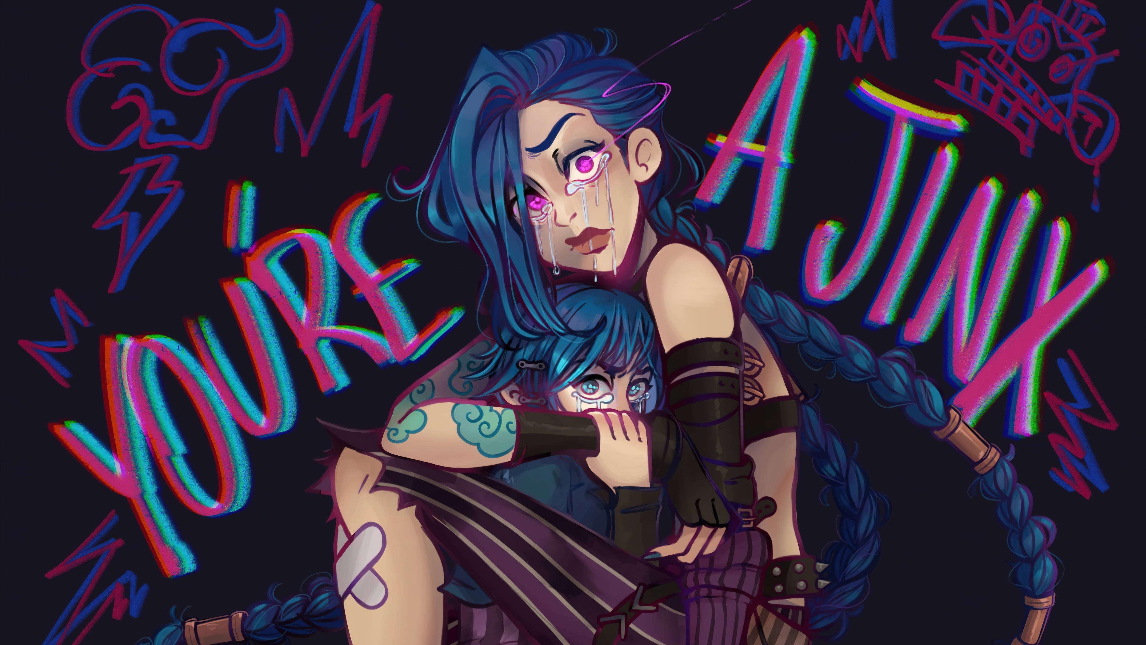 Download jinx arcane youre a jinx wallpaper