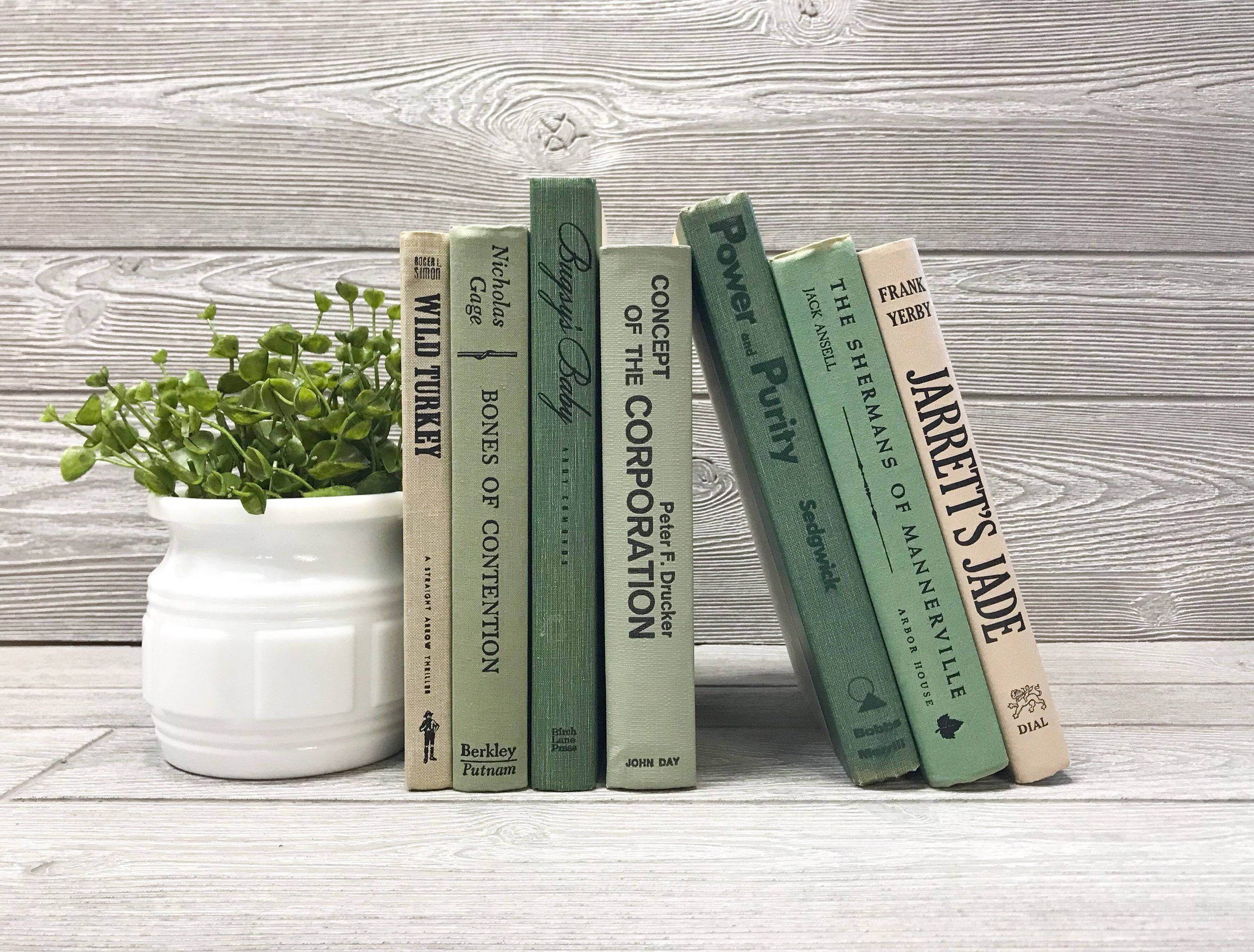 Download sage green aesthetic books wallpaper