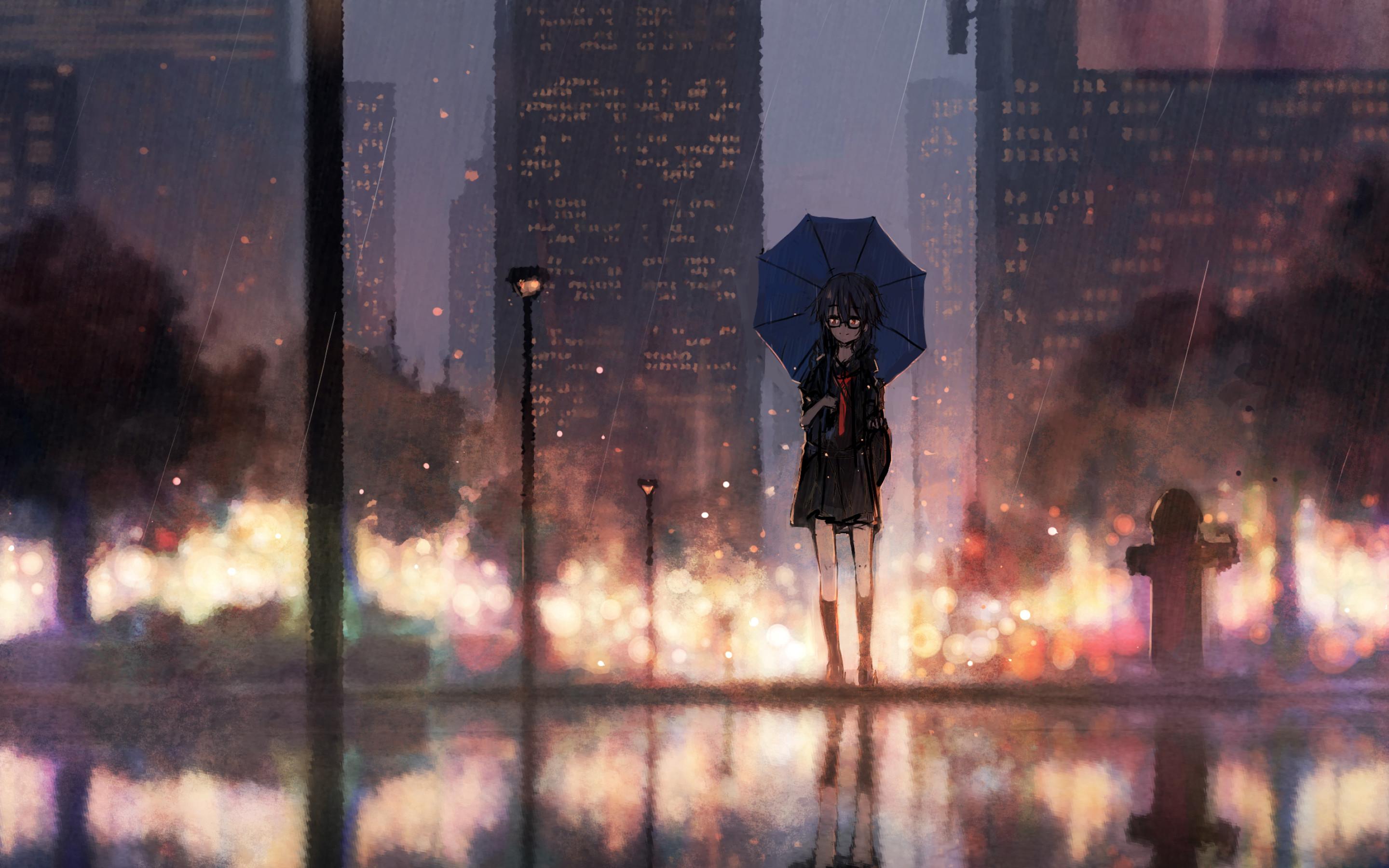Aesthetic rain anime wallpapers