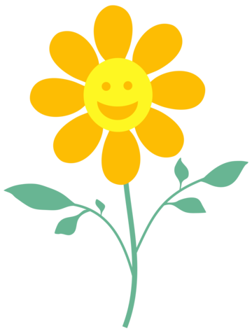 Happy flowers png vector psd and clipart with transparent background for free download