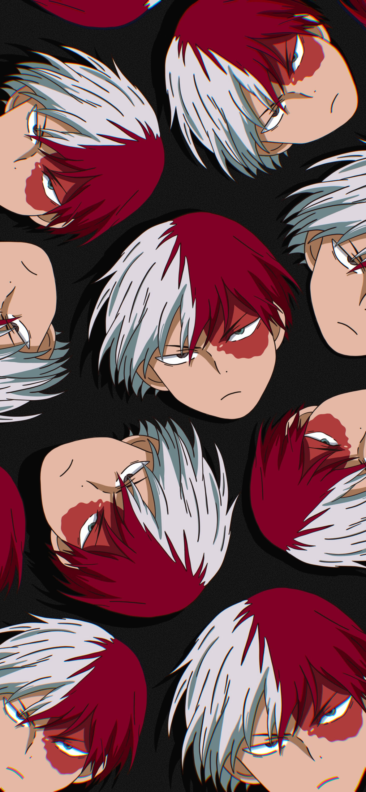 Shoto todoroki wallpaper on black background