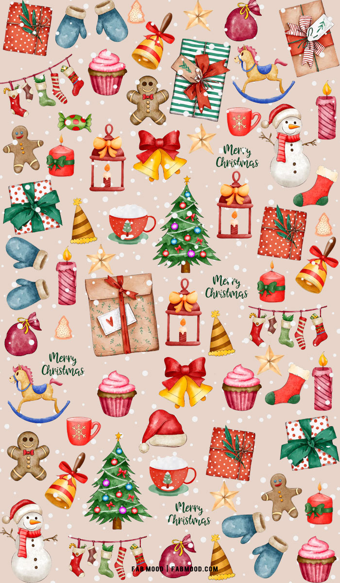 Christmas aesthetic wallpapers vintage christmas item wallpaper for iphone