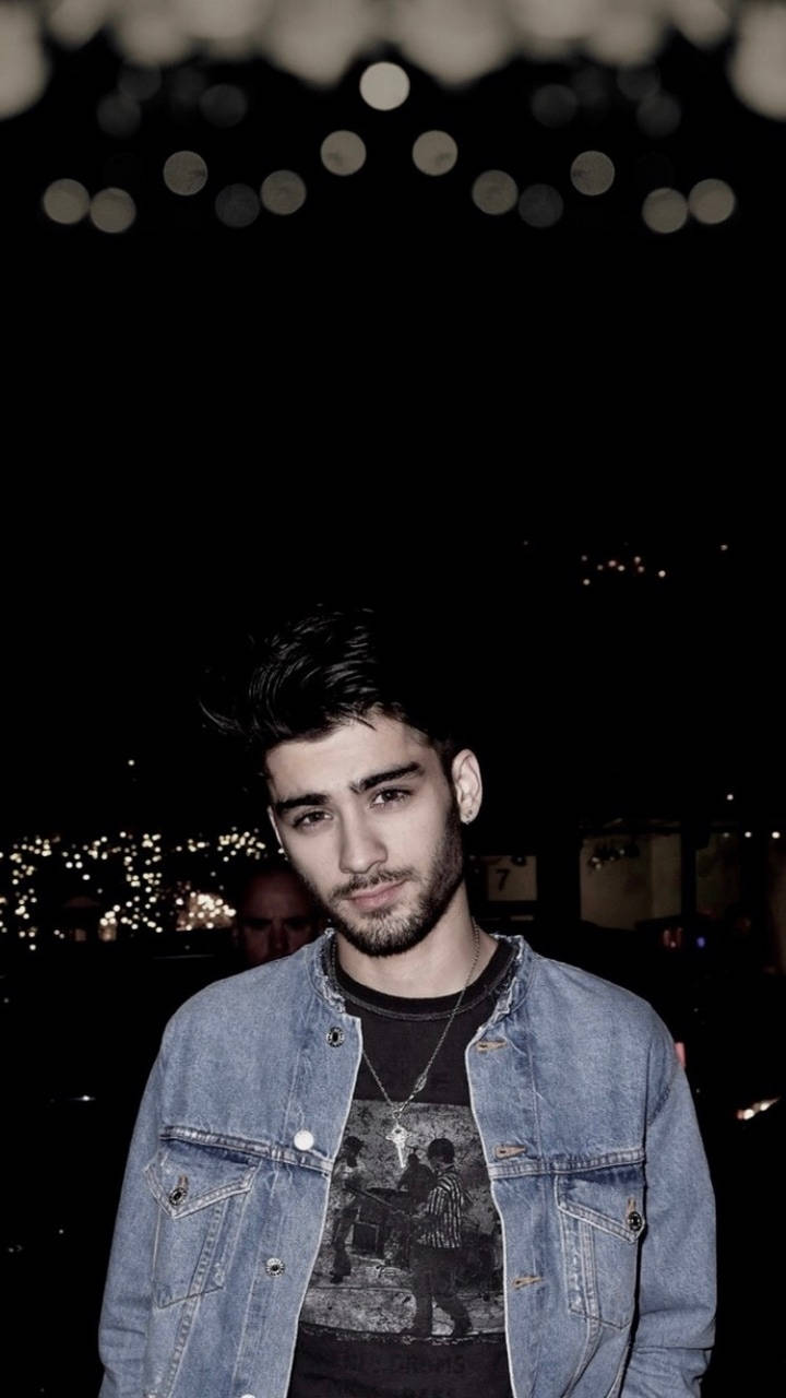 Download zayn iphone in denim jacket wallpaper