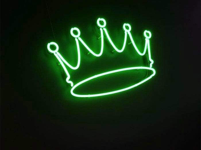 Green neon crown aesthetic in neon wallpaper neon aesthetic crown aesthetic