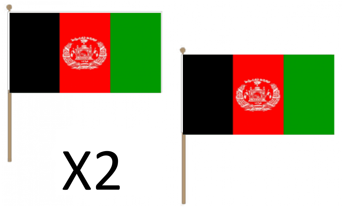 X afghanistan x hand waver flag with wooden stick