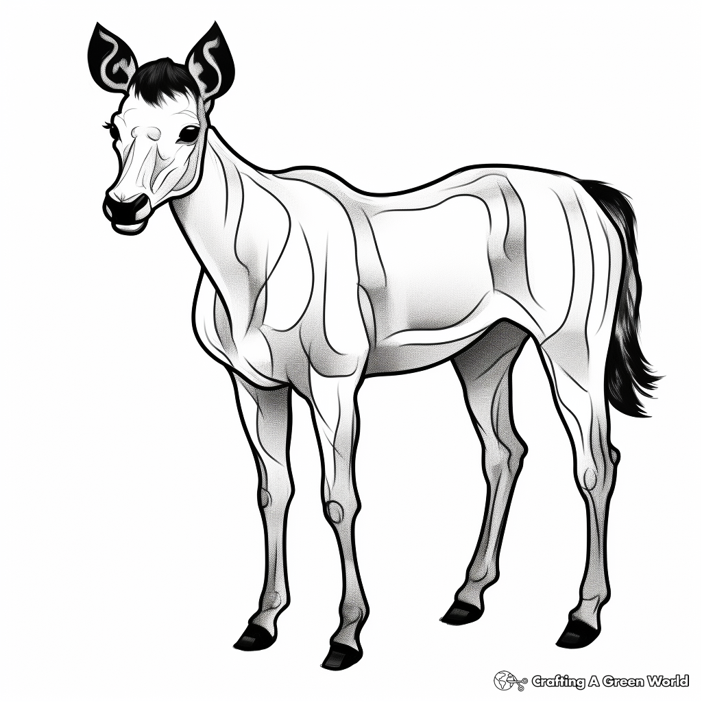 Okapi coloring pages