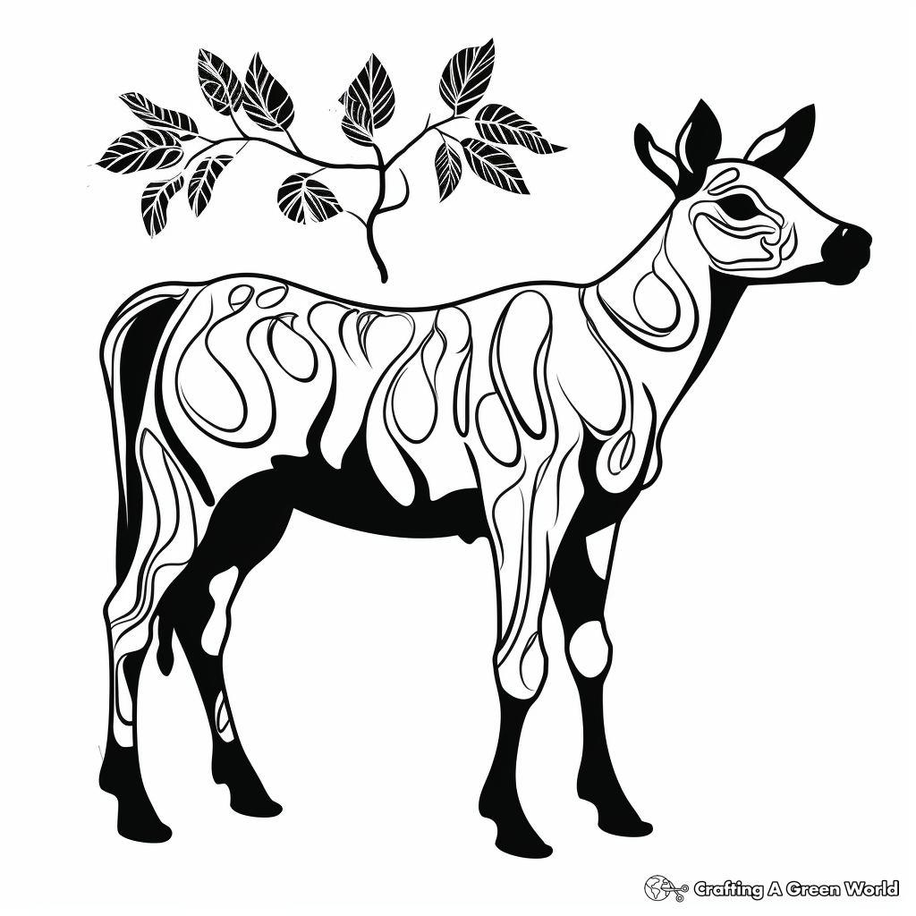 Okapi coloring pages