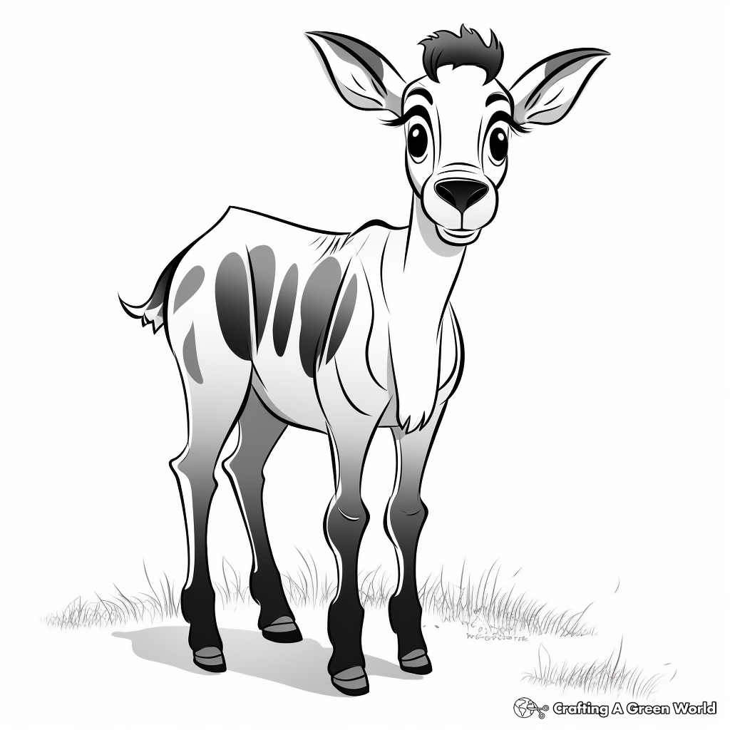 Okapi coloring pages