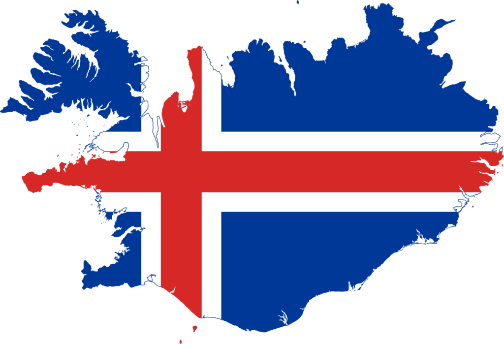 Iceland flag map and meaning