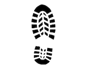 Shoeprint svg footprint svg shoe print svg instant download
