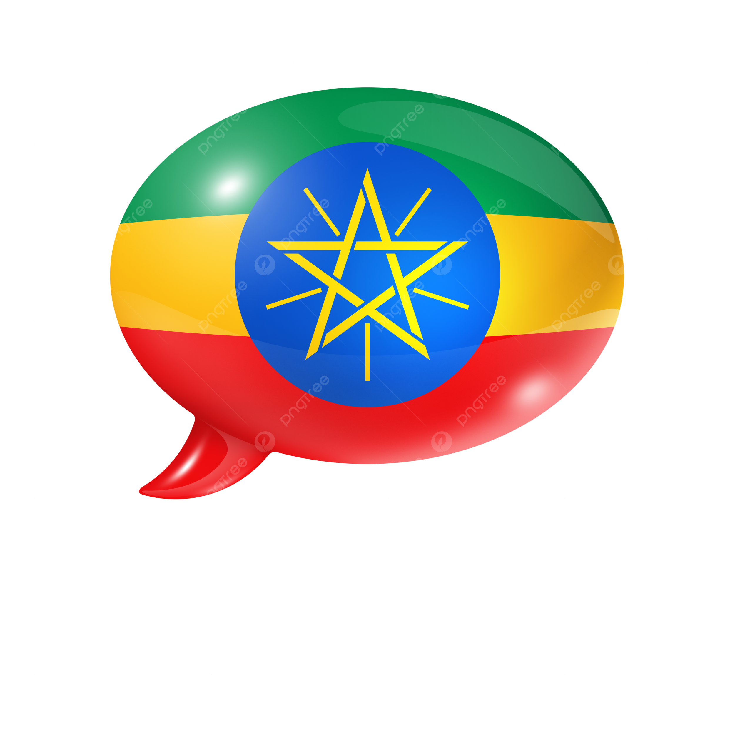 Ethiopian flag speech bubble international sms munication africa png transparent image and clipart for free download