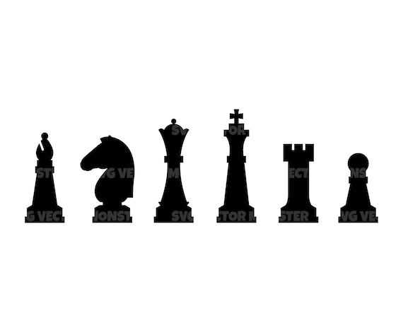 Chess pieces svg vector cut file for cricut download now