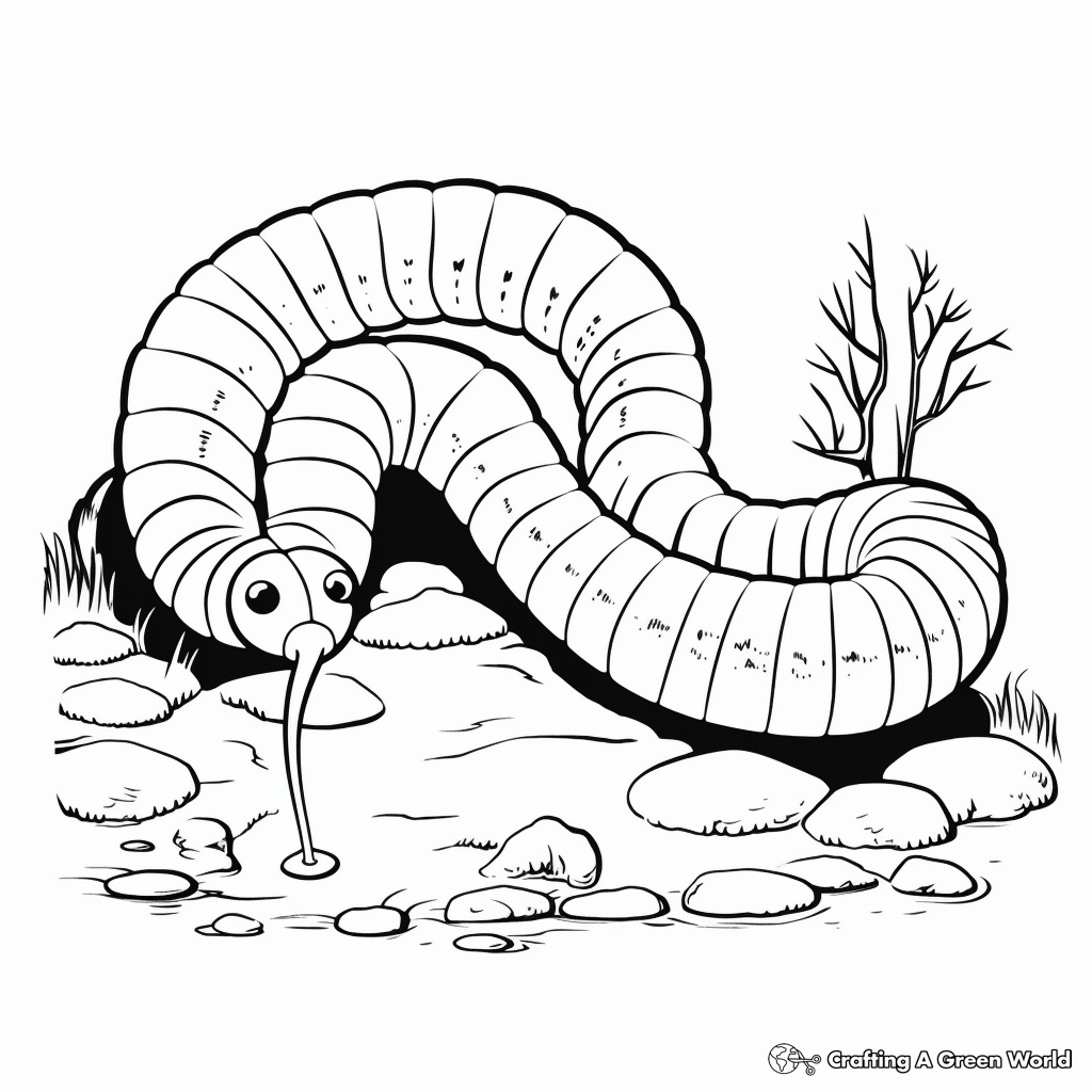 Millipede coloring pages